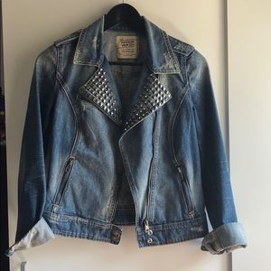 Zara studded denim jacket